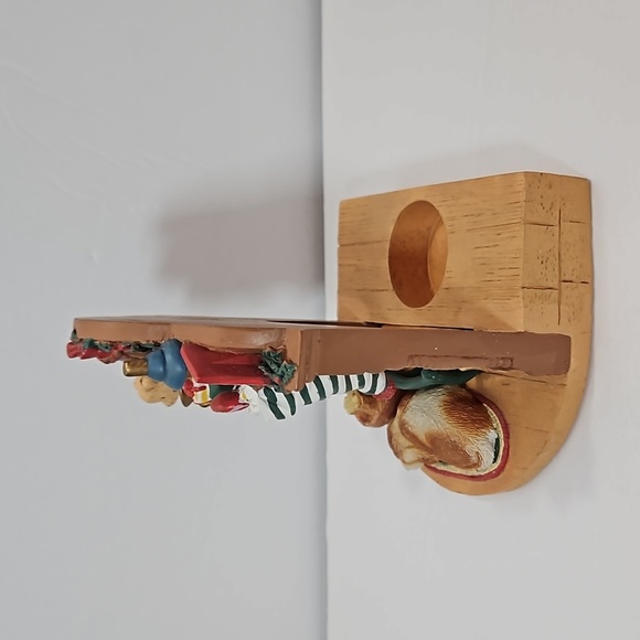 House of Lloyd Christmas Around the World VTG By the Fire Votive Brown Green Red - Picture 4 of 9